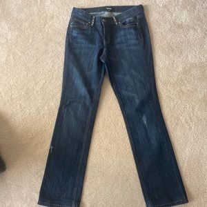 WHBM noir jeans. Adorable embellishments. Barely worn